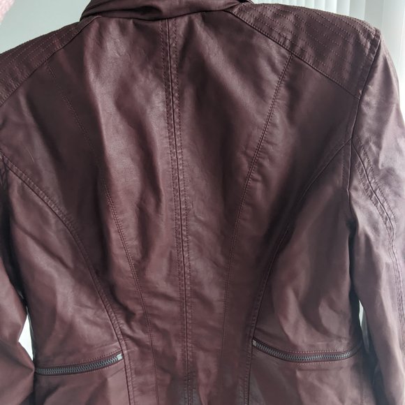 BLANKNYC faux leather jacket NWOT - Oxblood - Picture 5 of 6
